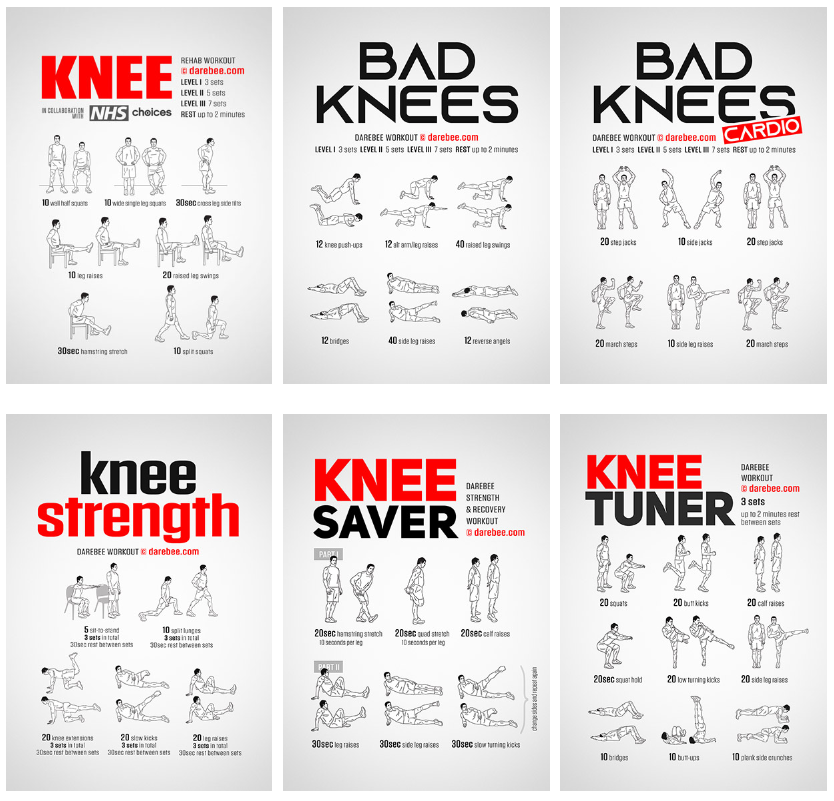 Darebee Knee Workouts Collection