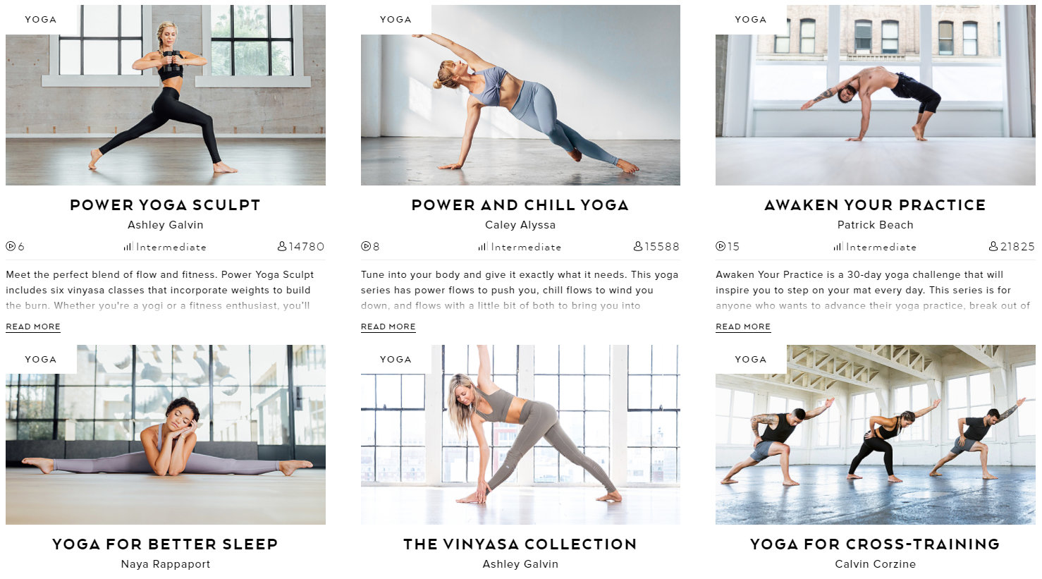 Alo Moves yoga series programs