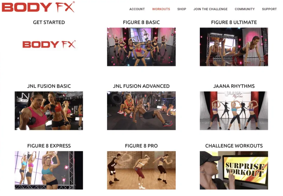 Body FX fitness workout library on Healthy & Exercise