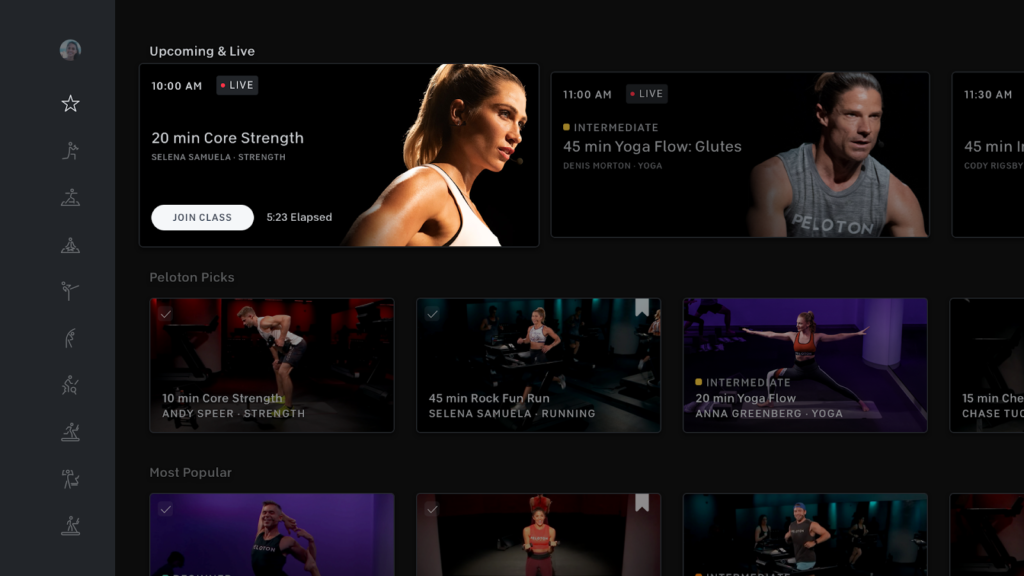 Peloton Android TV app on Healthy & Exercise