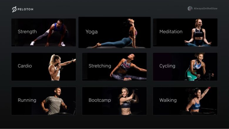 Peloton Apple TV app on Healthy & Exercise