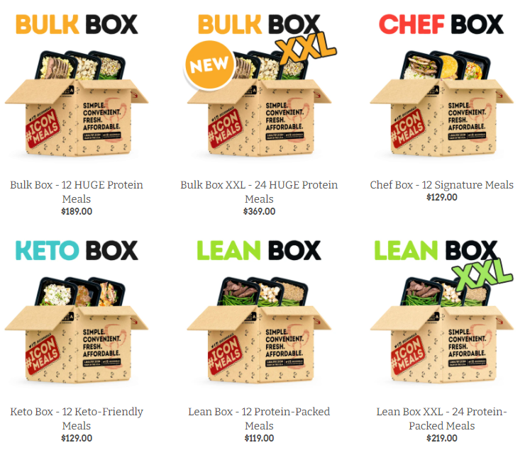 Icon Meals Meal Boxes on Healthy & Exercise