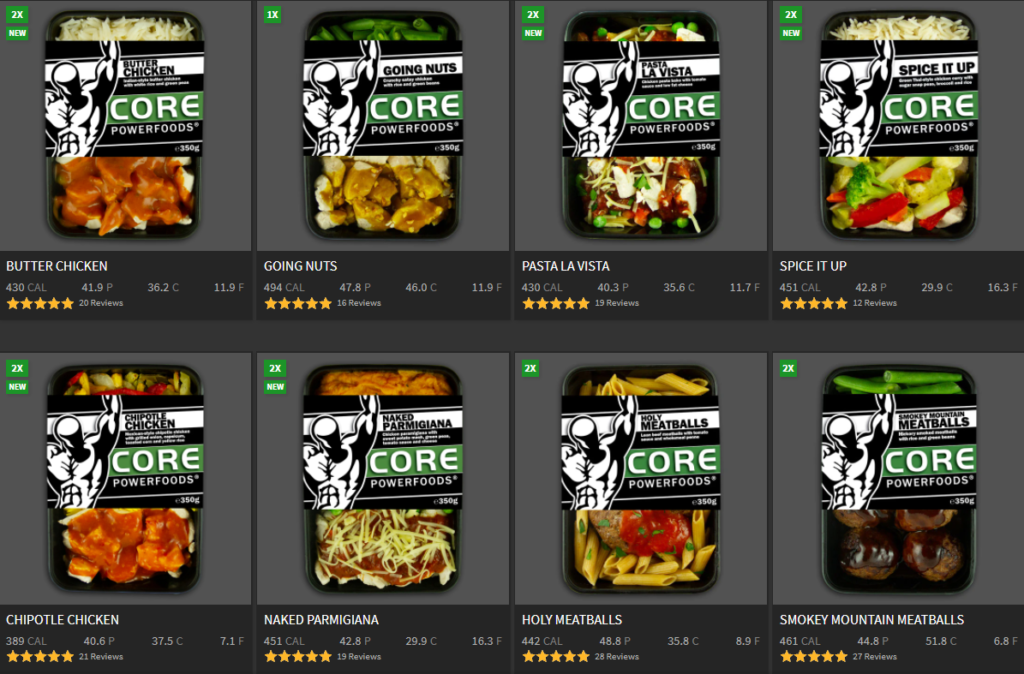 CORE Powerfoods Fixed Packs Meals