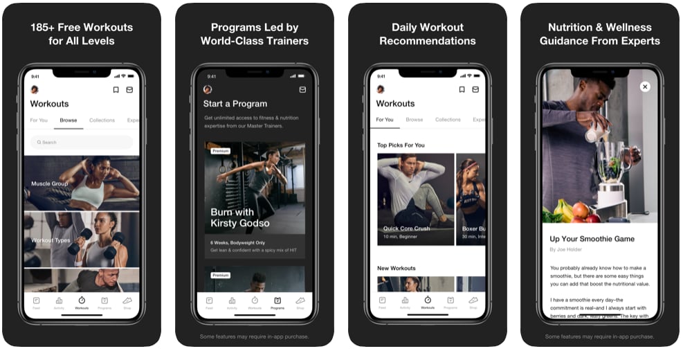 Nike Training Club Apple App on Healthy N' Exercise