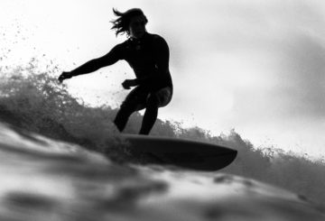 Six-Pack Saturday #49 - surfer in black and white photo