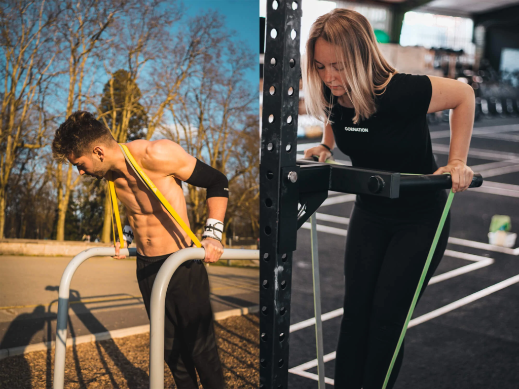 Resistance bands in calisthenics and street workout